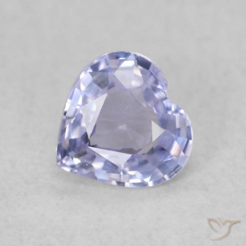 0.38ct 자연스러운 하늘색 사파이어, 마음, VVS-VS