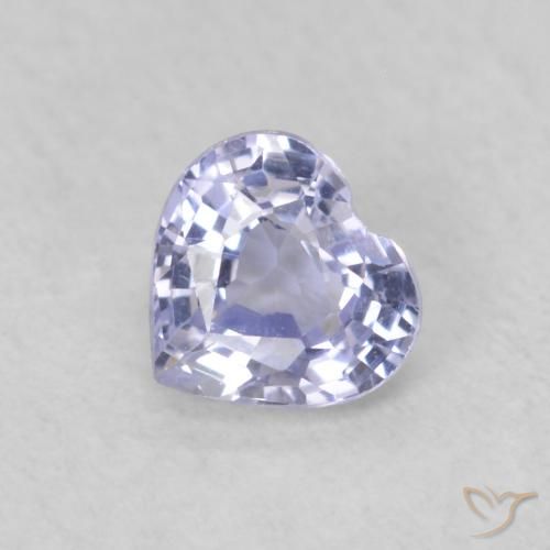 0.36ct 자연스러운 하늘색 사파이어, 마음, VVS-VS