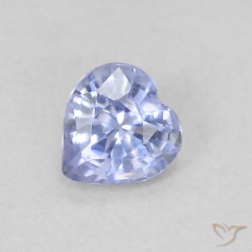 0.33ct 자연스러운 하늘색 사파이어, 마음, VVS-VS