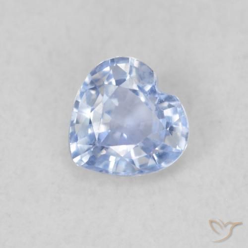 0.30ct 자연스러운 라이트 바이올렛 블루 사파이어, 마음, VS