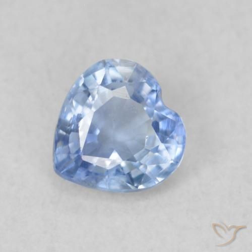 0.38ct 자연스러운 베이비 블루 사파이어, 마음, VS
