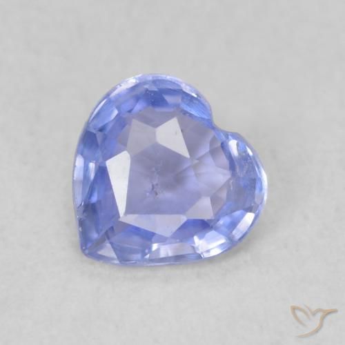 0.37ct 자연스러운 바이올렛 블루 사파이어, 마음, VS