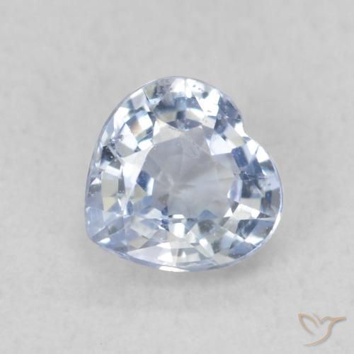 0.47ct 자연스러운 라이트 퍼플리쉬 블루 사파이어, 마음, VS