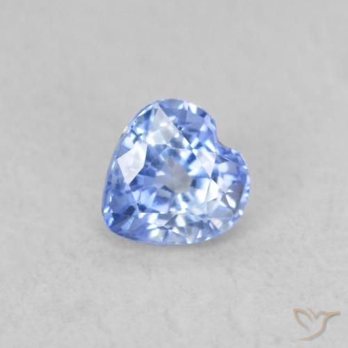 0.39ct 자연스러운 라이트 바이올렛 블루 사파이어, 마음, VS