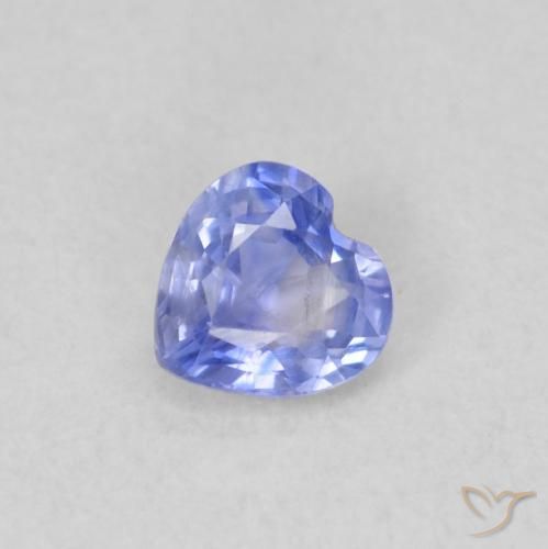 0.31ct 자연스러운 바이올렛 블루 사파이어, 마음, VS
