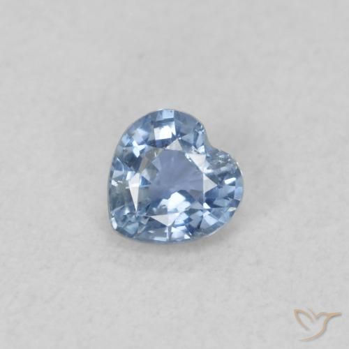 0.28ct 자연스러운 라이트 퍼플리쉬 블루 사파이어, 마음, VS
