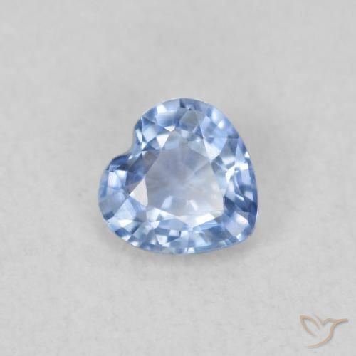 0.36ct 자연스러운 라이트 바이올렛 블루 사파이어, 마음, VVS-VS