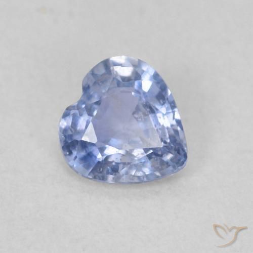 0.30ct 자연스러운 베이비 블루 사파이어, 마음, VS
