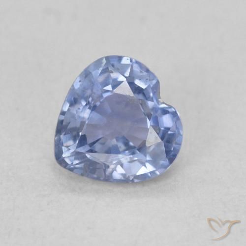 0.37ct 자연스러운 라이트 바이올렛 블루 사파이어, 마음, VS