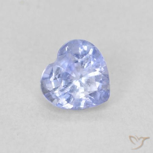 0.30ct 자연스러운 라이트 바이올렛 블루 사파이어, 마음, VS