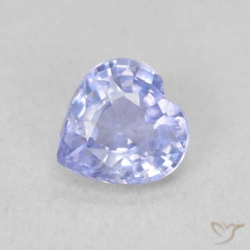 0.39ct 자연스러운 하늘색 사파이어, 마음, VS