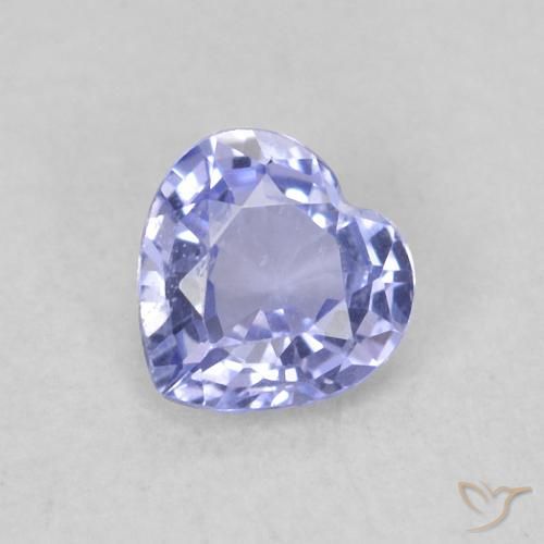 0.34ct 자연스러운 하늘색 사파이어, 마음, VS
