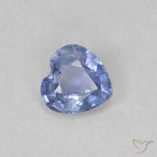 0.31ct 자연스러운 베이비 블루 사파이어, 마음, VS