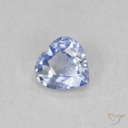 0.31ct 자연스러운 파스텔 블루 사파이어, 마음, VS