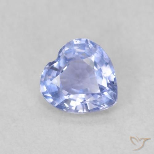 0.35ct 자연스러운 하늘색 사파이어, 마음, VVS-VS