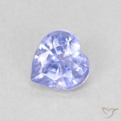 0.38ct 자연스러운 하늘색 사파이어, 마음, VVS-VS