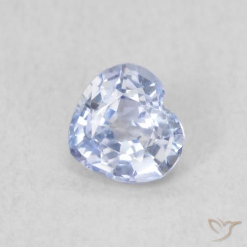 0.33ct 자연스러운 자줏빛을 띤 파란색 사파이어, 마음, VVS-VS