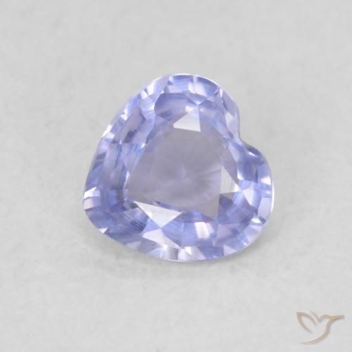 0.36ct 자연스러운 하늘색 사파이어, 마음, VVS-VS