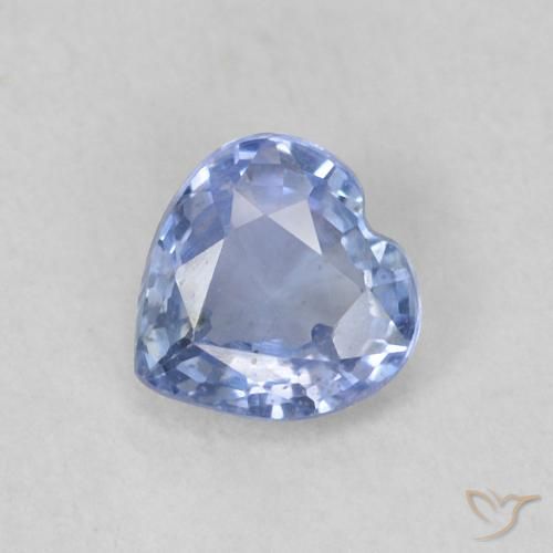 0.33ct 자연스러운 하늘색 사파이어, 마음, VS