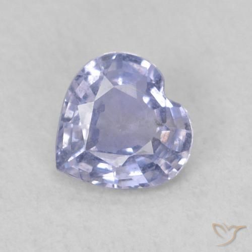 0.38ct 자연스러운 하늘색 사파이어, 마음, VS