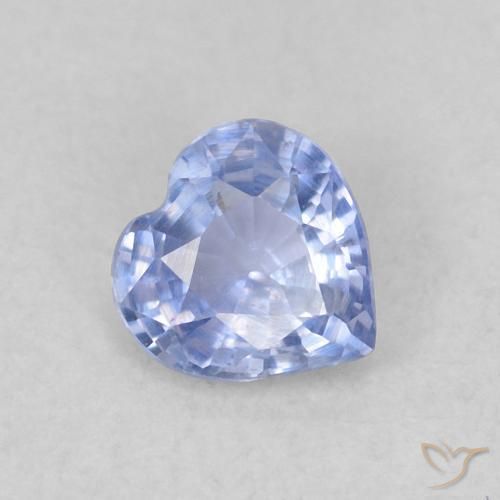 0.36ct 자연스러운 바이올렛 블루 사파이어, 마음, VS