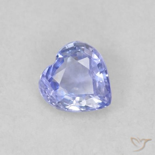 0.23ct 자연스러운 하늘색 사파이어, 마음, VS