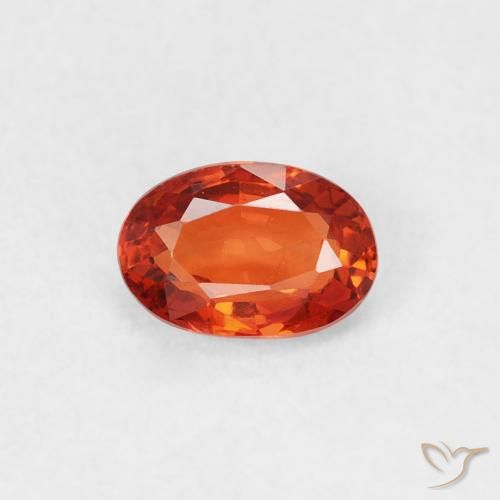 0.59ct 자연스러운 인텐스 레드 사파이어, 타원형, VS