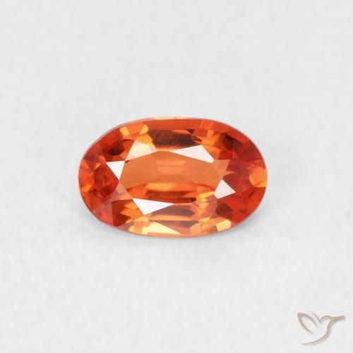 0.54ct 자연스러운 붉은 오렌지 사파이어, 타원형, VVS, Photo A