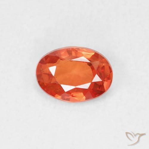 0.49ct 자연스러운 붉은 오렌지 사파이어, 타원형, VVS-VS