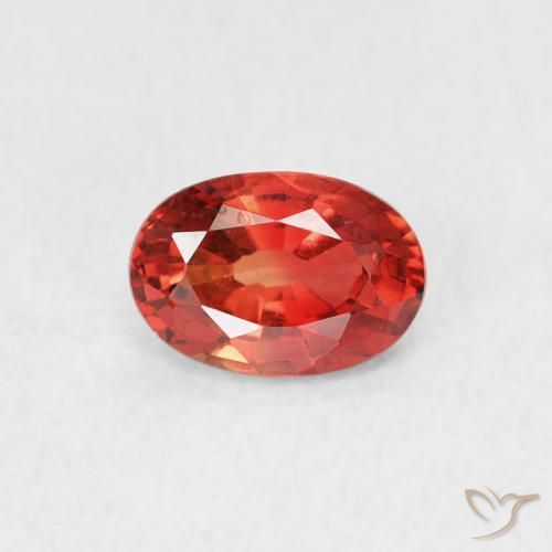 0.68ct 자연스러운 미디엄 레드 사파이어, 타원형, VVS-VS
