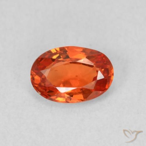 0.54ct 자연스러운 붉은 오렌지 사파이어, 타원형, VS