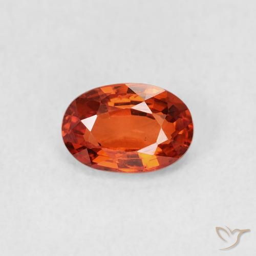 0.68ct 자연스러운 붉은 오렌지 사파이어, 타원형, VVS-VS