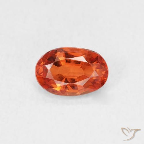 0.59ct 자연스러운 붉은 오렌지 사파이어, 타원형, VS