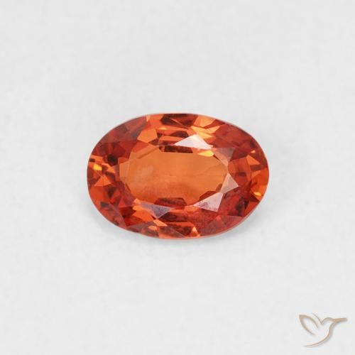 0.49ct 자연스러운 붉은 오렌지 사파이어, 타원형, VVS-VS