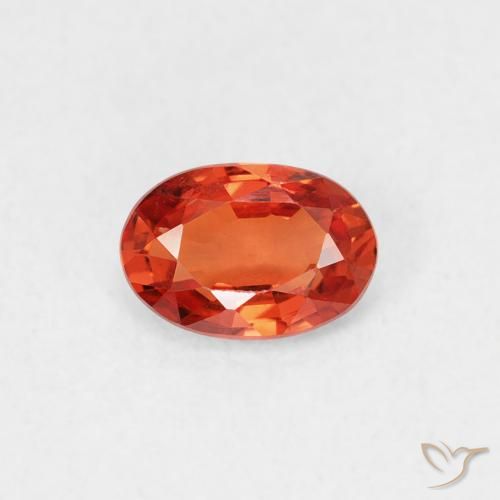 0.51ct 자연스러운 미디엄 오렌지 사파이어, 타원형, VVS-VS