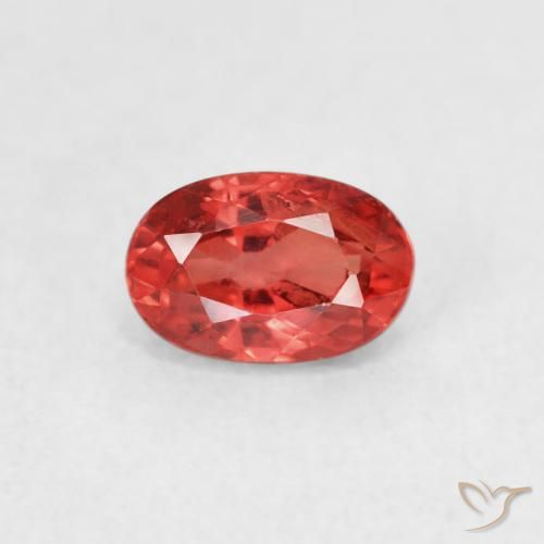 0.75ct 자연스러운 미디엄 레드 사파이어, 타원형, VS