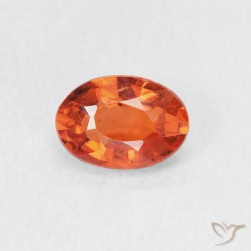 0.73ct 자연스러운 파이어 오렌지 사파이어, 타원형, VS