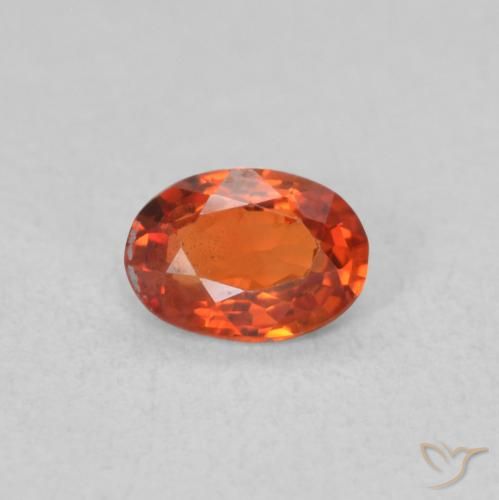 0.48ct 자연스러운 붉은 오렌지 사파이어, 타원형, VS