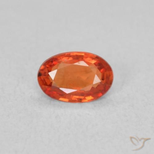 0.41ct 자연스러운 붉은 오렌지 사파이어, 타원형, VVS-VS