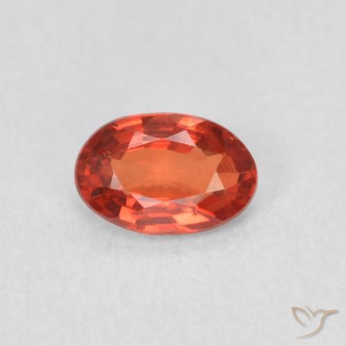0.58ct 자연스러운 미디엄 레드 사파이어, 타원형, VVS-VS