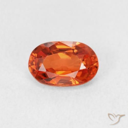 0.71ct 자연스러운 붉은 오렌지 사파이어, 타원형, VVS
