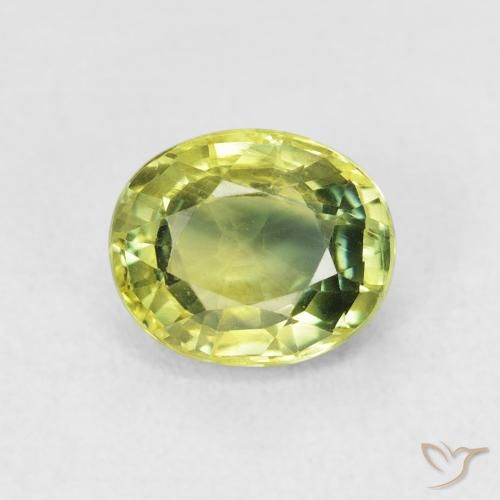 2.00ct 자연스러운 Medium Light Green 사파이어, 타원형, VVS-VS