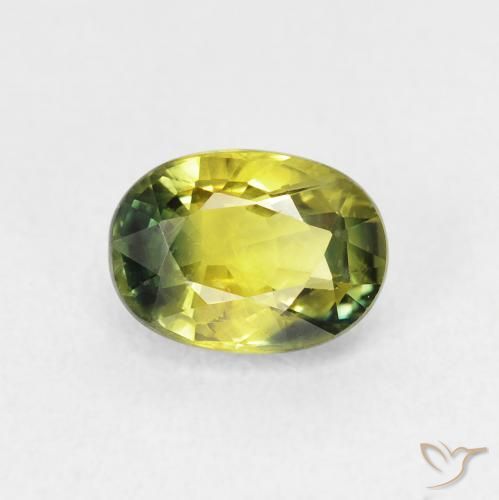1.75ct 자연스러운 따뜻한 흙빛 녹색 사파이어, 타원형, VVS-VS