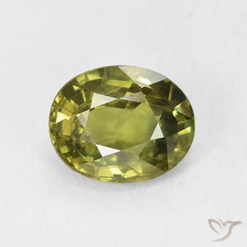 2.25ct 자연스러운 짙은 녹색 사파이어, 타원형, VVS-VS
