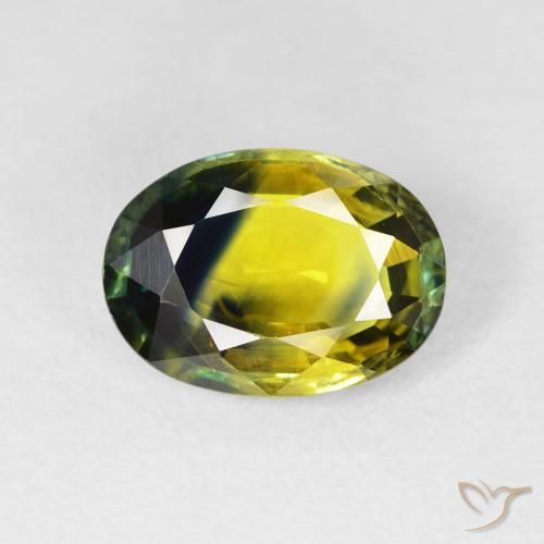 3.52ct 자연스러운 다색 사파이어, 타원형, VS