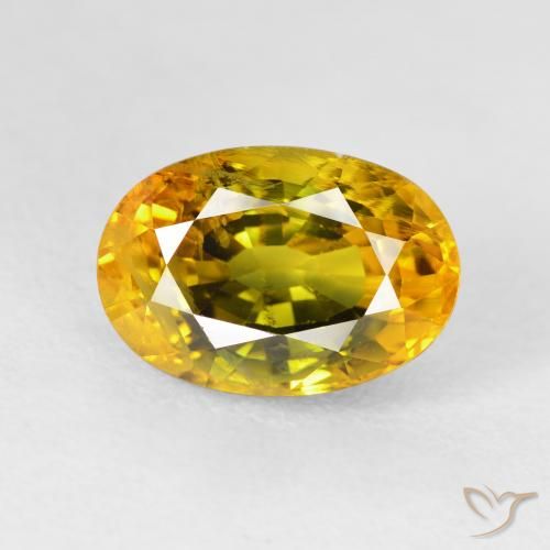5.95ct 자연스러운 다크 골드 사파이어, 타원형, VS