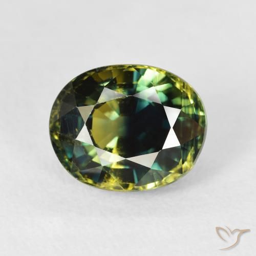 3.97ct 자연스러운 딥 포레스트 그린 사파이어, 타원형, VS