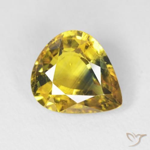 3.39ct 자연스러운 딥 골든 브라운 사파이어, 배 모양, VS