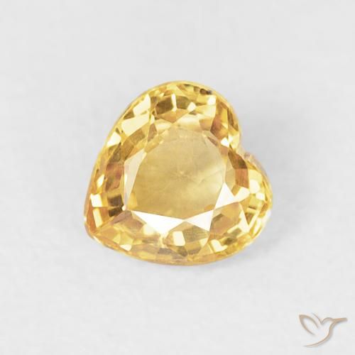 0.48ct 자연스러운 금 사파이어, 마음, VVS-VS