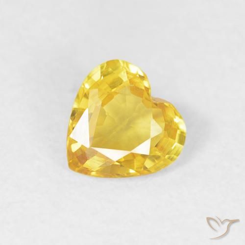0.36ct 자연스러운 골든 사파이어, 마음, VVS-VS